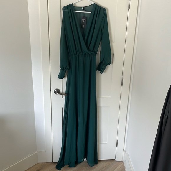 Sheer long sleeve maxi dress - Picture 1 of 2